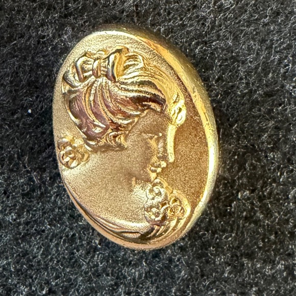 Napier Jewelry - Napier Gold Plated Cameo Brooch